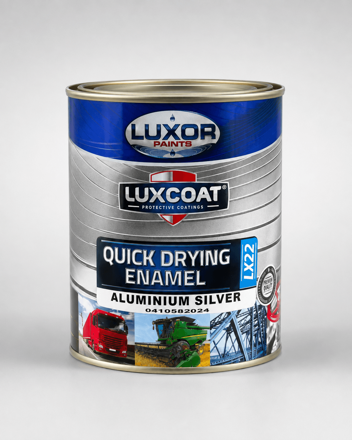 Luxcoat Quick Drying Enamel Aluminium Silver available through TRUECOLOURS