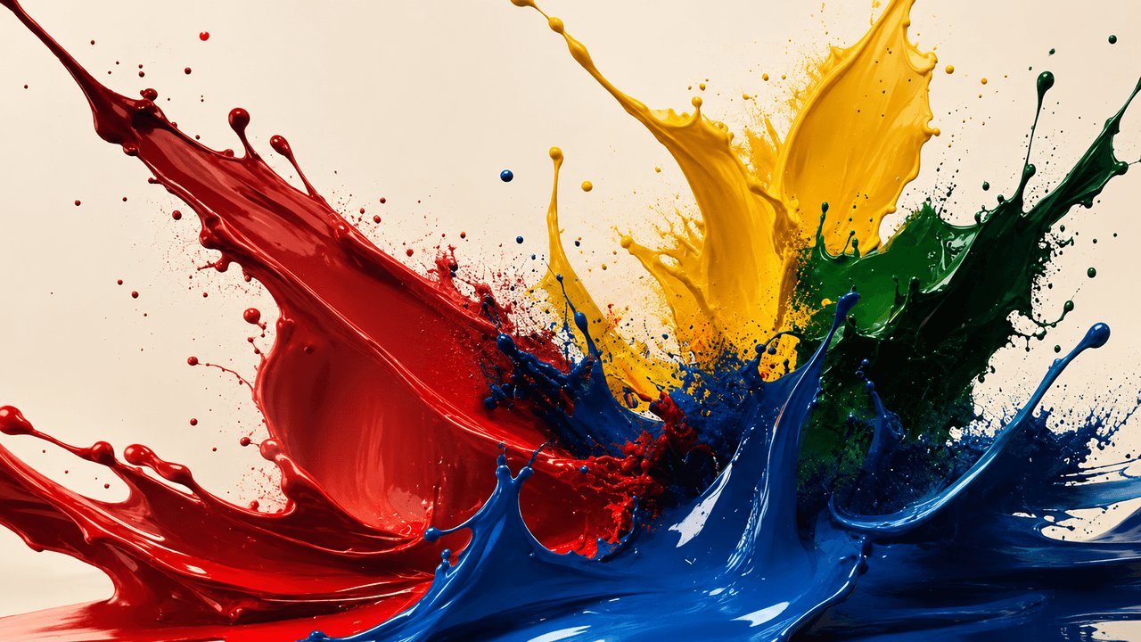 Colourful TRUECOLOURS paint splash background